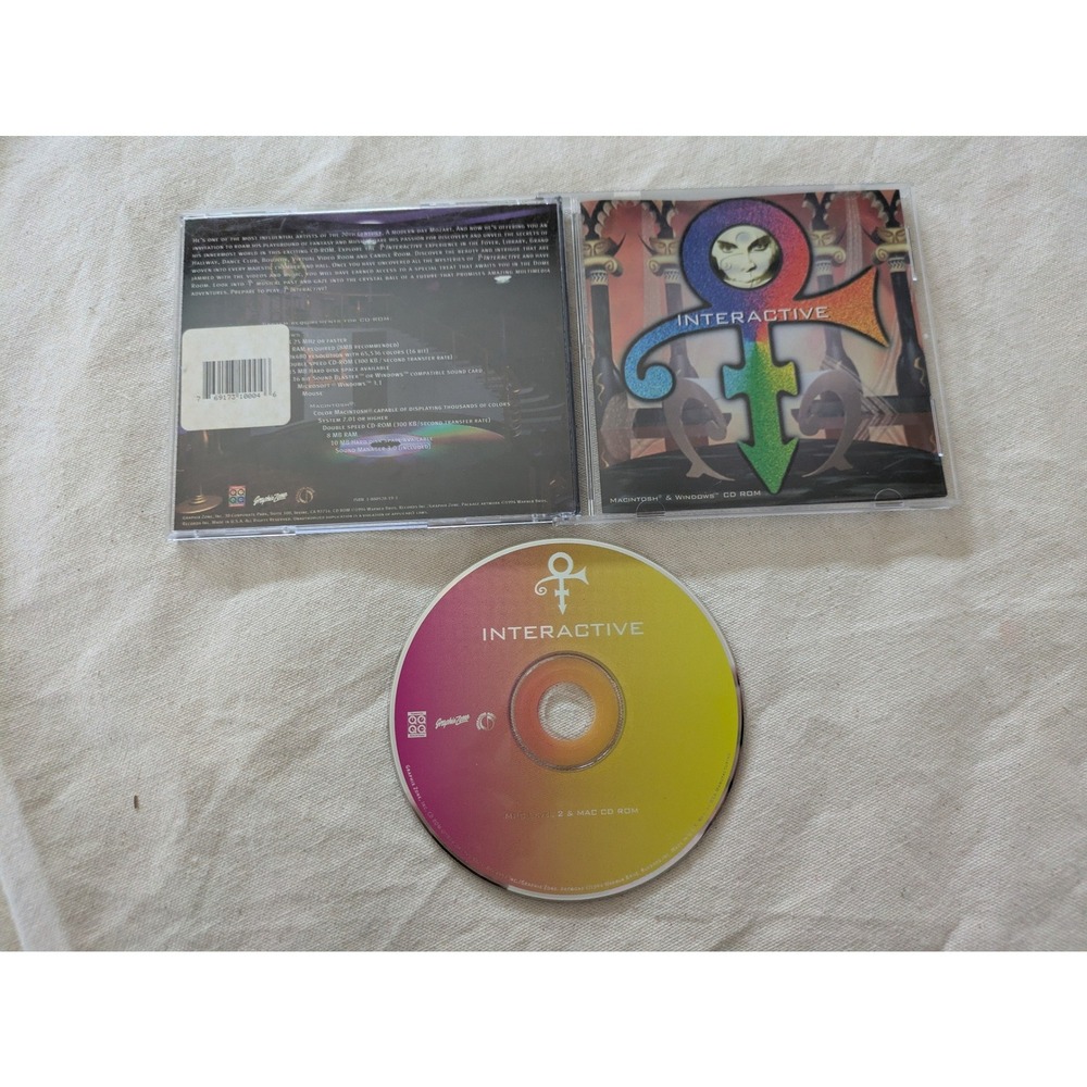 Prince Interactive PC Mac‎ CD-ROM 1994 Vintage Multimedia Game Love Symbol Disc